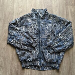 Bogari vintage 100% silk zip jacket 80’s 90’s size large